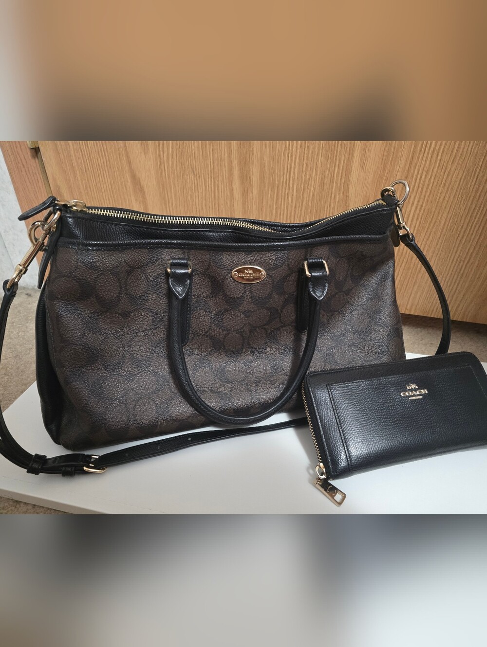 VINTAGE Coach Morgan Satchel Bag And Wallet Set Bundle